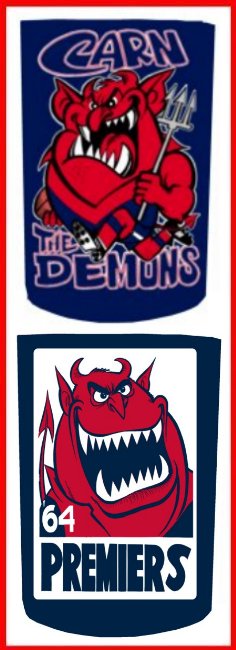 Demons Stubby Holder Twin Pack FREE POST WITHIN AUSTRALIA